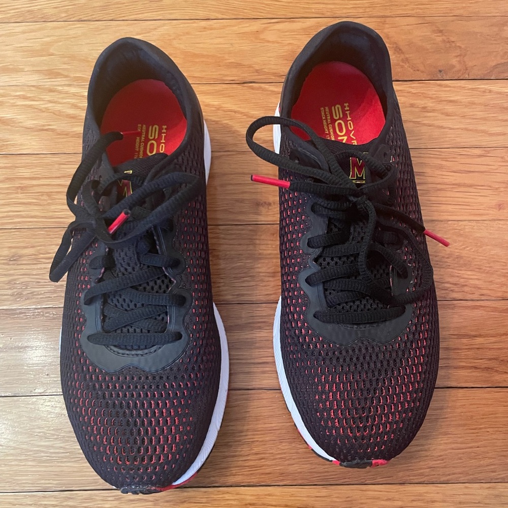 UMD Women's Under Armour Black Terrapins HOVR Sonic 4 Running Shoe NWOT